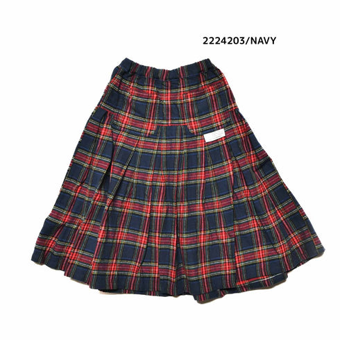 【130~150】★NEEDLEWORKS★タータンチェックストレートスカート(2224203j)